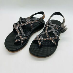 CHACO WOMEN’S STRAPPY OUTDOOR ADVENTURE SANDALS GRAY/ORANGE SIZE 7